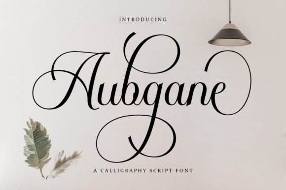 Aubgane: A Romantic Script Font for Authentic Brand Identity
