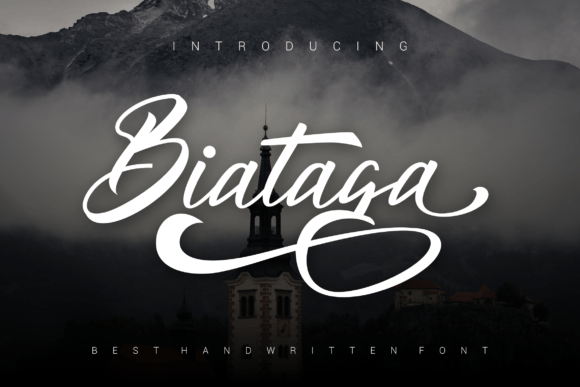 Biataga: The Romantic Script Typeface for Campaign Design