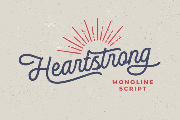 Heartstrong: A Monoline Script Font for Campaign Visuals