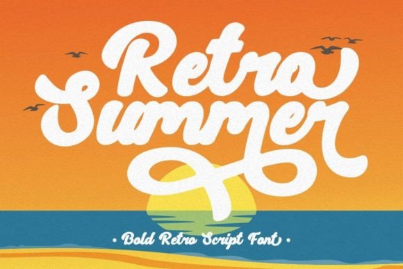 Retro Summer: The Bold Script Font for Vintage Luxury Crafts