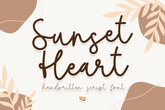 Sunset Heart: A Handwritten Script Font for Warm Editorial Design